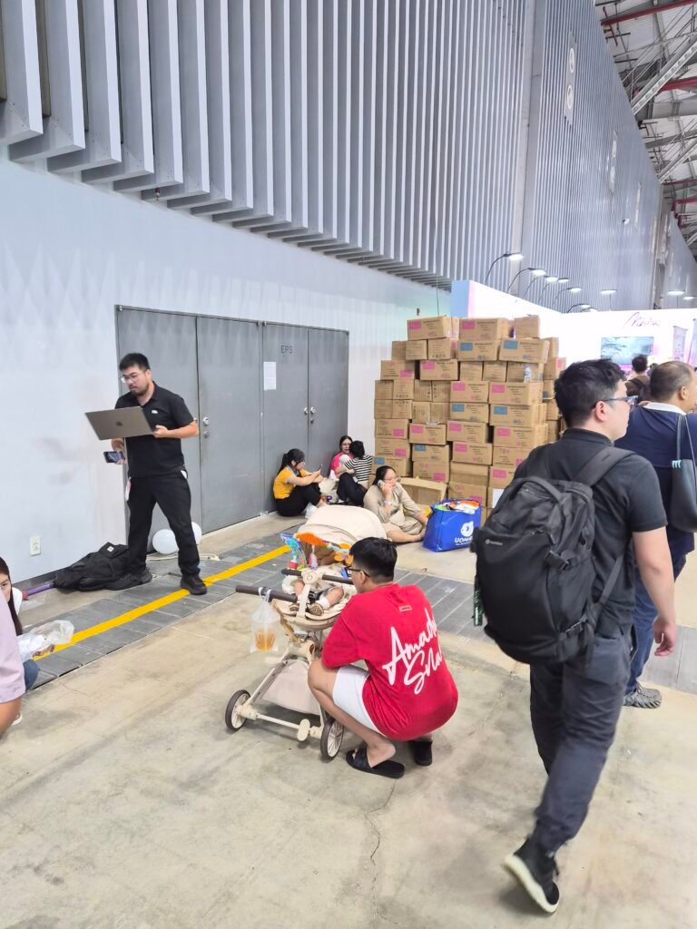 Khu nghỉ chân tại hội chợ mẹ và bé SECC