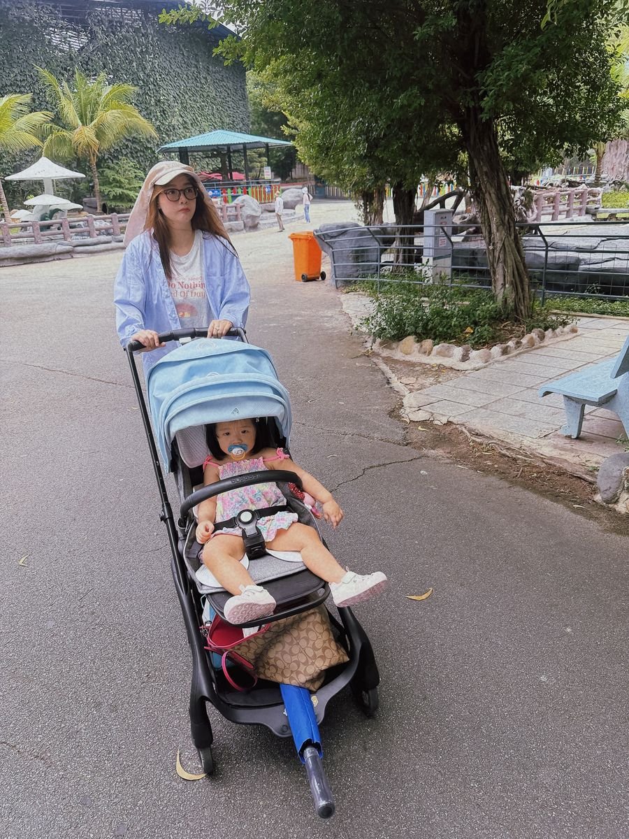 Xe đẩy Bugaboo Dragonfly với giỏ đồ ăn vặt tại Đại Nam